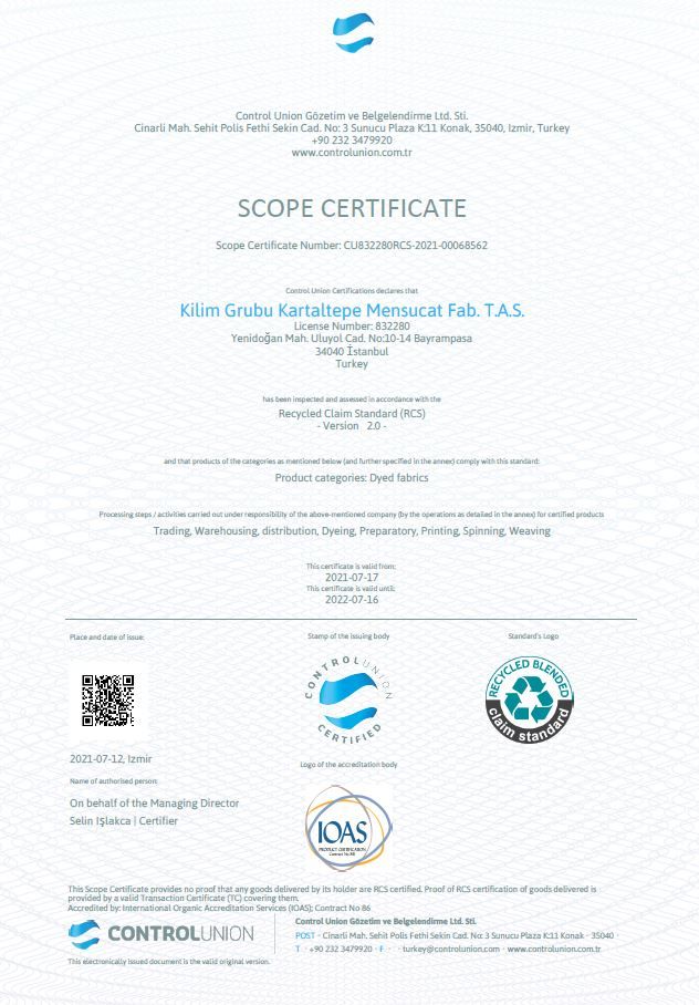 RCS — Recycled Claim Standard